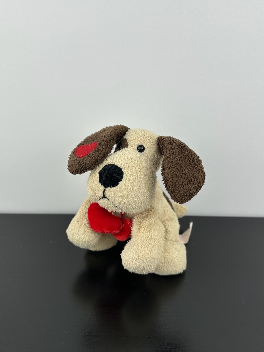Russ Berrie Luv Pets Randy Heart Puppy Dog 5” Brown Tan Beige Plush Luv Pet